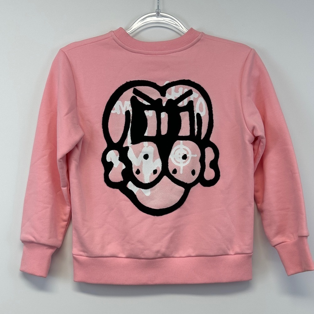 Givenchy x Chito Kids Pink Logo Graphic Crewneck Sweatshirt Luxury 10